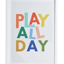 Habitat Kids Play Slogan Framed Wall Art - 31x43cm