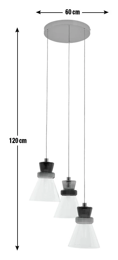 Habitat Vivian Glass 3 Light LED Ceiling Light - Green - Image 3